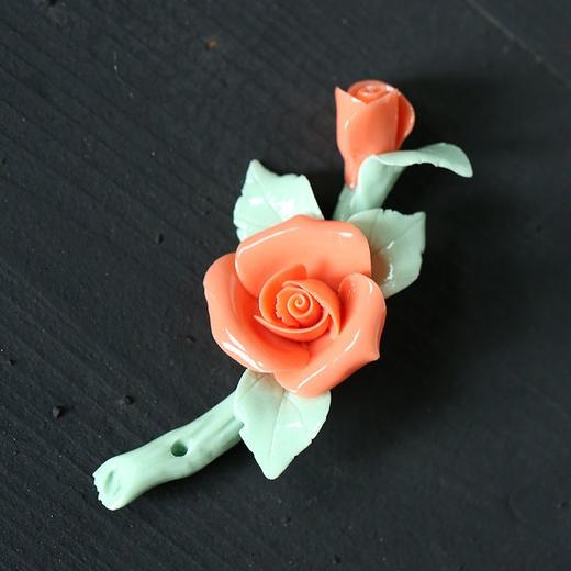 陶瓷玫瑰牡丹荷花香插小茶宠家用客厅香薰线香茶室摆件莲花 商品图1