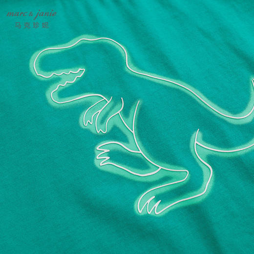 马克珍妮夏装新款 男童恐龙涂鸦纯棉短袖T恤230739 商品图4