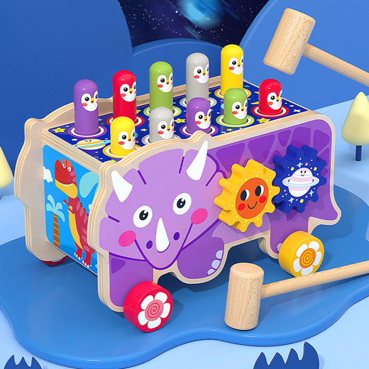 【打地鼠多功能玩具亲子互动】休闲趣味玩具婴幼儿童蒙氏早教益智木玩具 商品图9