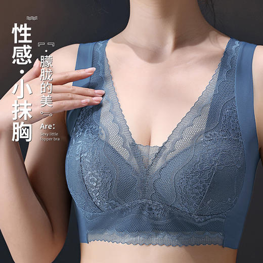 【买一送一】春夏新品聚拢美背裹胸蕾丝内衣固定胸垫无钢圈背心式文胸AL 商品图0