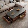北欧火烧石茶几电视柜组合现代简约小户型茶几桌家用客厅岩板家具 商品缩略图2