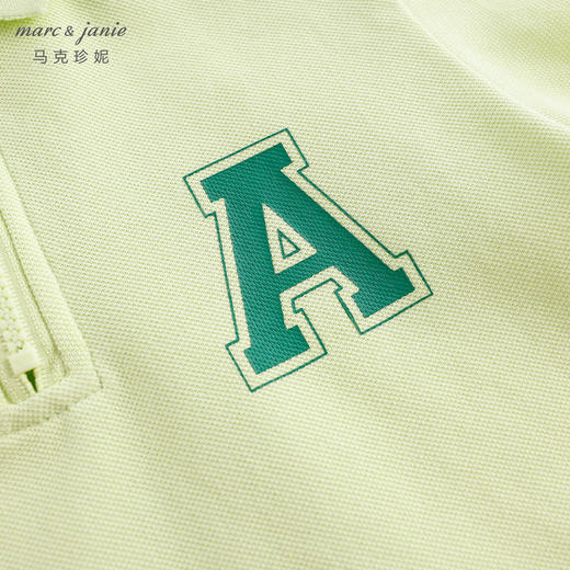 【凉感抗菌】马克珍妮夏装新款 男童拉链POLO衫短袖T恤230735 商品图3