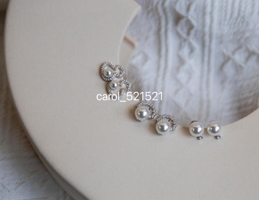 施华洛珍珠耳饰 纯银锆石御本木同款 婉约含蓄低调精致奥黛丽赫本同款 商品图3