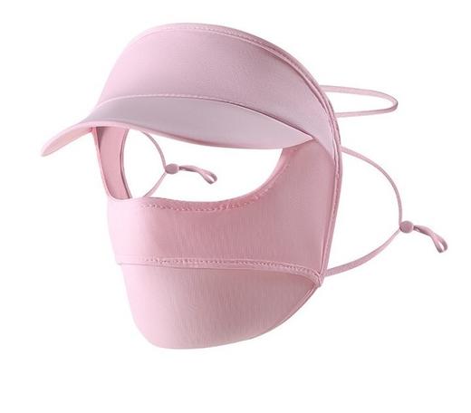 「全脸防晒！数款配色」夏季新款防晒面罩 口罩全脸防护脸基尼女冰丝面纱帽檐遮阳配饰 商品图9