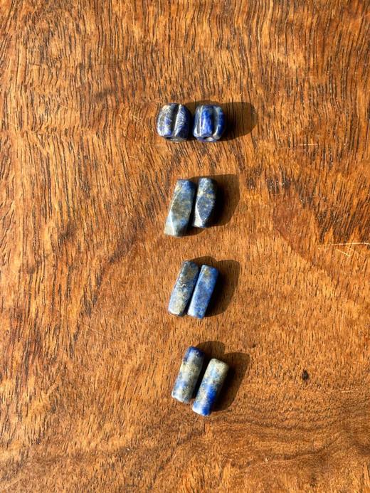 高古青金石各式散珠共八粒，顺丰包邮 商品图0