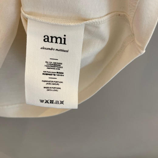 Ami 2021ssDe Coeur贴花短袖Ｔ恤-米白色 商品图4