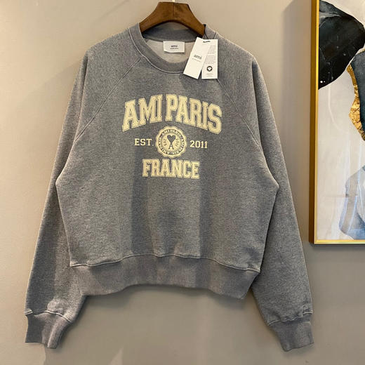 Ami de Coeur 22秋冬设计师系列男女同款棉质印花圆领卫衣 商品图0