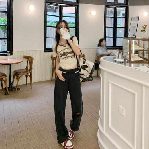 【179元任选2件】现货！黑色天丝牛仔裤薄款 商品图2