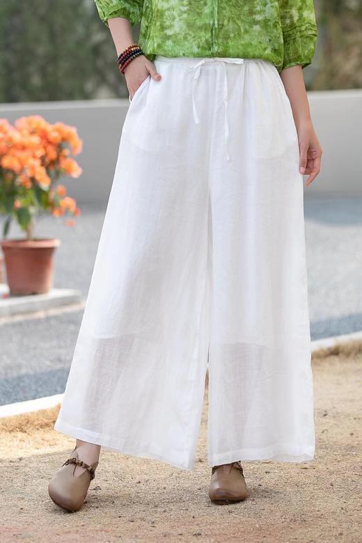 女麻阔腿裤88170 商品图1
