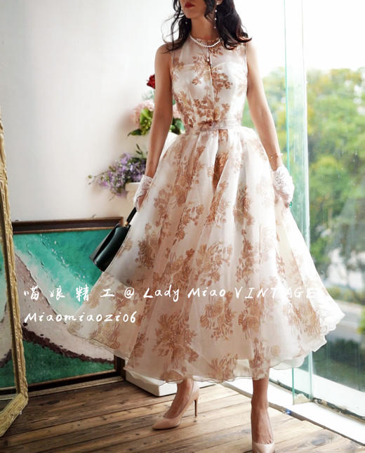 #1308【复团】喵娘精工丨定制《连翘预言》Grace 王妃后窗同款50S复古VTG连衣裙 商品图9