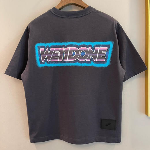 We11done超大版型有机棉贴标T恤 商品图0