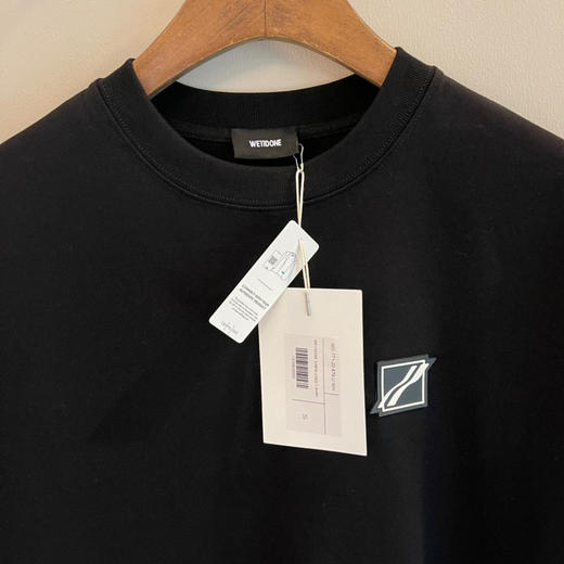 We11done超大版型有机棉贴标T恤 商品图2