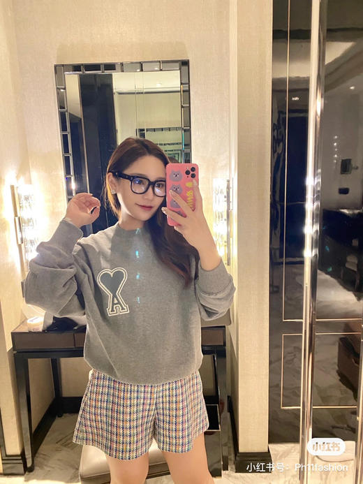 Ami 2021FW de Coeur 章仔圆领卫衣 商品图3