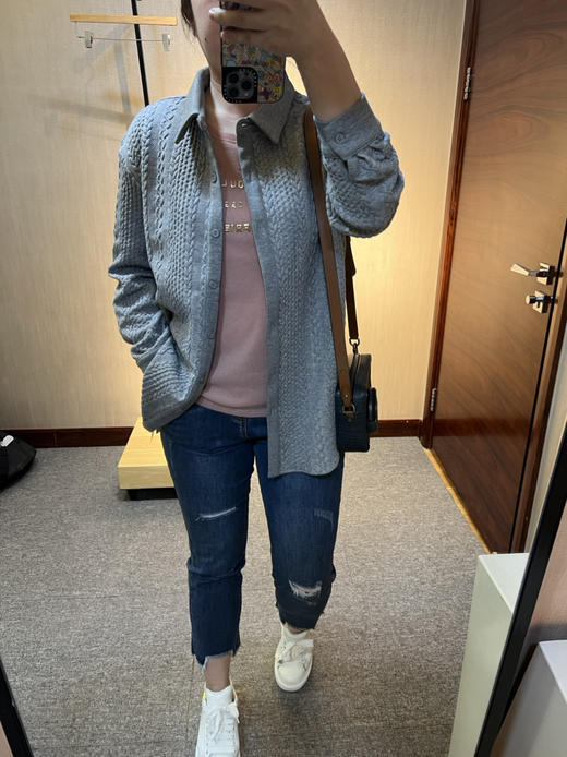 针丝缘春新品立体浮雕休闲柔软显瘦简约衬衫4133 商品图7