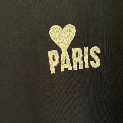 Ami 春夏时装周限定款PARIS DE COEUR有机棉短袖T恤 商品图1