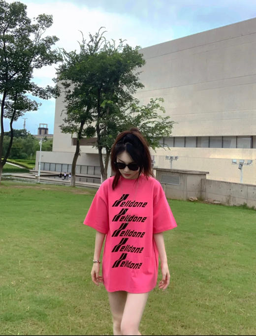 We11done超大版型有机棉弹幕T恤 商品图2