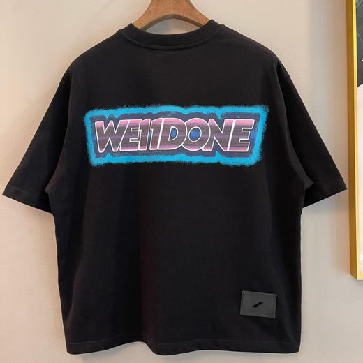 We11done超大版型有机棉贴标T恤 商品图0