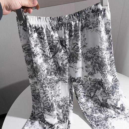 【应季好物】国潮风睡衣春秋长袖冰丝夏季时尚水墨画薄款四件套 商品图4