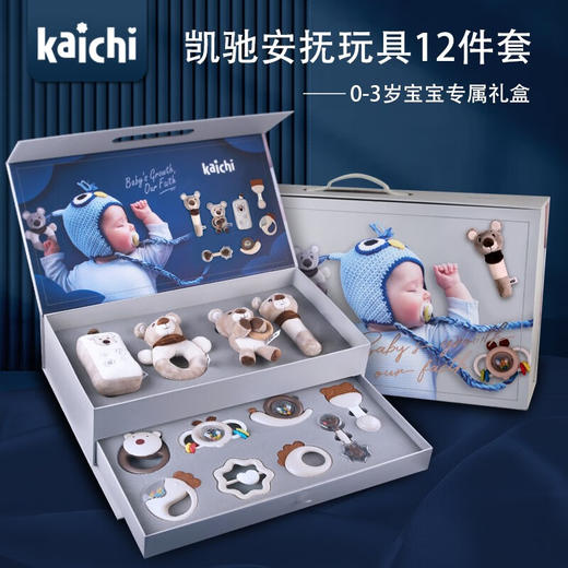 凯驰玩具（Kaichi）婴儿玩具新生儿安抚礼盒套装0-1-3岁12件套 商品图0