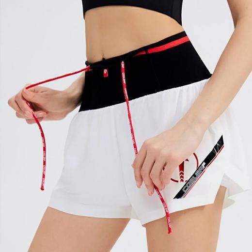 【清完不补】健身短裤女专业跑步速干弹力瑜伽假两件防走光透气运动短裤 商品图3