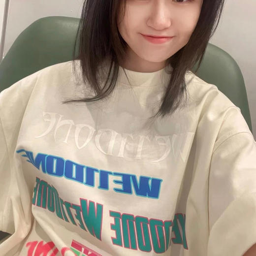 We11done超大版型有机棉弹幕T恤 商品图4