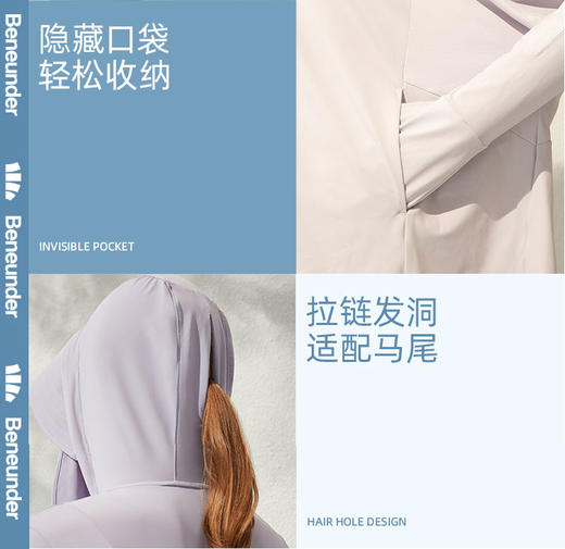 蕉下指尖防晒衣女款春夏防紫外线户外凉感轻薄透气遮阳加长防晒服 商品图6