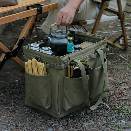 户外折叠收纳箱露营储物工具袋大容量手提袋多功能储物野炊整理包 商品图8