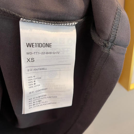 We11done超大版型有机棉贴标T恤 商品图4