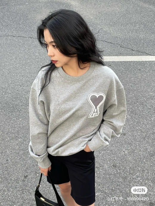 Ami 2021FW de Coeur 章仔圆领卫衣 商品图4