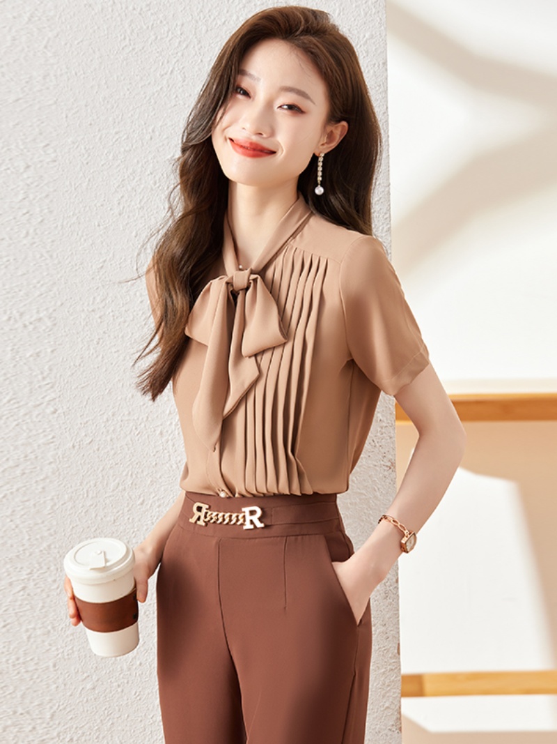 夏季新款衬衫女设计感小众短袖衬衣上衣