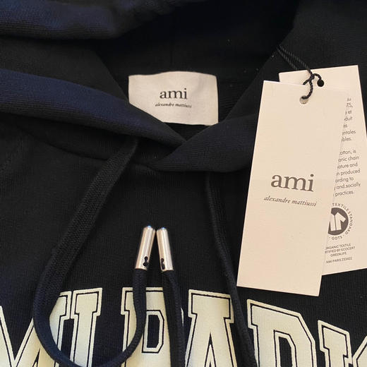 Ami de Coeur 22秋冬设计师系列男女同款棉质印花连帽卫衣 商品图8