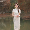 ZAYS-5162春夏改良年轻旗袍日常修身气质天丝提花旗袍 商品缩略图0