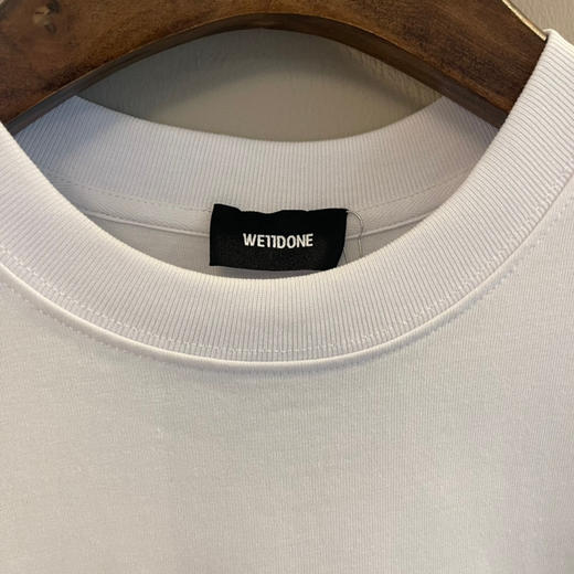 We11done超大版型有机棉植绒涂鸦T恤 商品图1