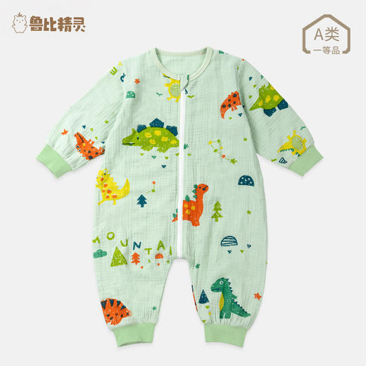 【婴儿纱布睡袋 吸汗透气】婴儿分腿睡袋宝宝纱布A类纯棉薄款防踢被四季新生儿空调家居服 商品图5