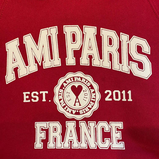 Ami de Coeur 22秋冬设计师系列男女同款棉质印花连帽卫衣 商品图2