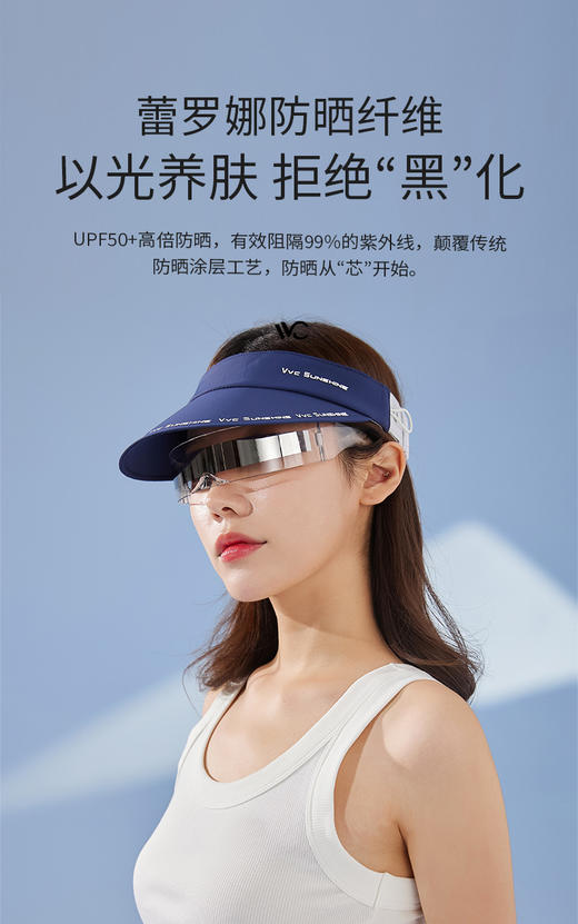 VVC轻尚防晒帽女防紫外线大帽檐遮阳帽户外遮脸旅游 商品图11