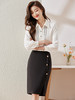 春夏季设计感条纹衬衫修身百搭半身裙职场两件套装女 商品缩略图1
