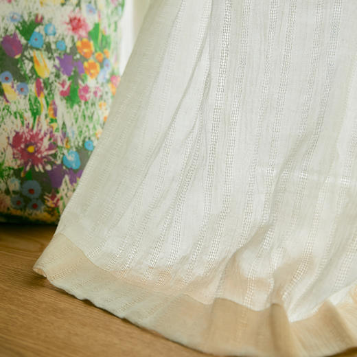 皓月白系列窗帘现代简约飘窗纯棉窗帘 商品图1