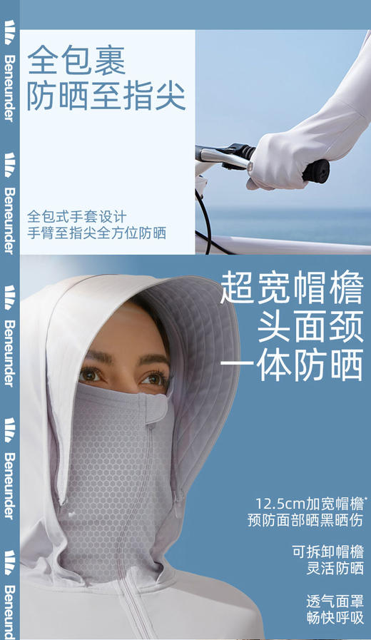 蕉下指尖防晒衣女款春夏防紫外线户外凉感轻薄透气遮阳加长防晒服 商品图4