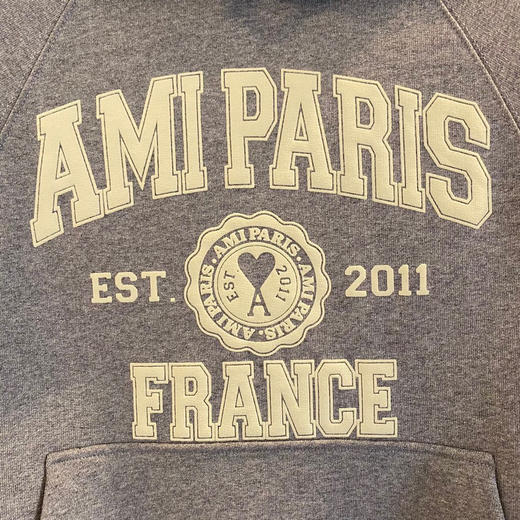 Ami de Coeur 22秋冬设计师系列男女同款棉质印花连帽卫衣 商品图4