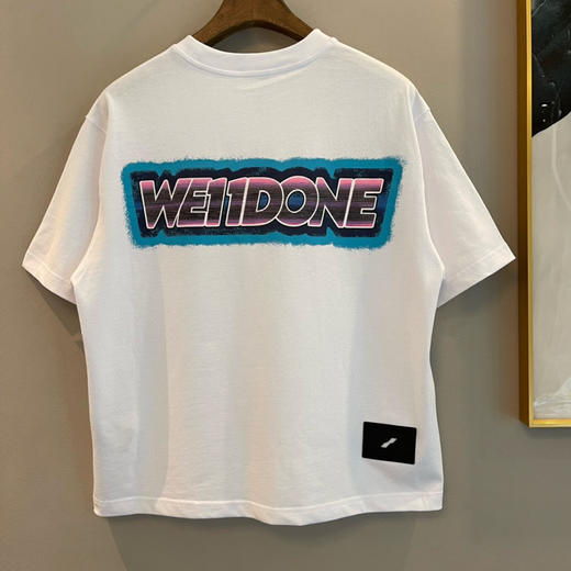 We11done超大版型有机棉贴标T恤 商品图0