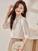 新款蕾丝口袋衬衫简约A型半身裙职场两件套装女 商品缩略图3