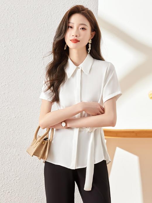 夏季新款拼接衬衫魅力时尚百搭气质显瘦衬衣上衣女 商品图3
