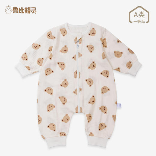 【婴儿纱布睡袋 吸汗透气】婴儿分腿睡袋宝宝纱布A类纯棉薄款防踢被四季新生儿空调家居服 商品图8