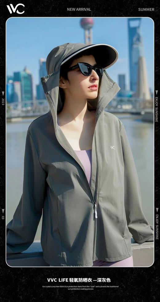 VVC冰氧防晒衣2023新款防晒服户外防紫外线长袖护脸遮阳防晒外套 商品图3