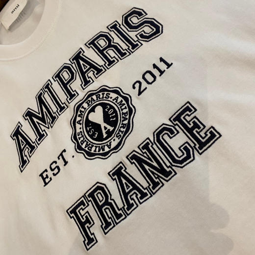 Ami de Coeur 23春夏设计师系列男女同款棉质刺绣短袖T恤 商品图8