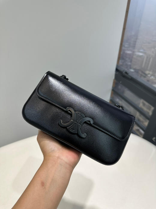 腋下链条包：20.5X10.5X4cm。自己备注 黑色黑扣。老花。黑色金扣 商品图13