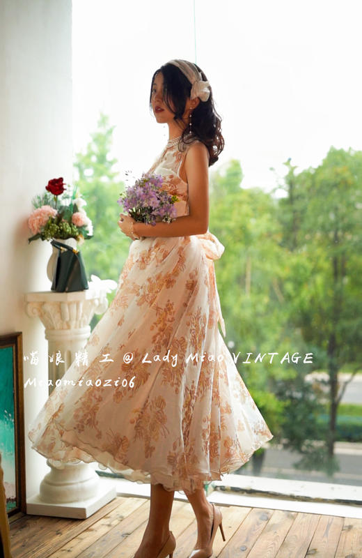 #1308【复团】喵娘精工丨定制《连翘预言》Grace 王妃后窗同款50S复古VTG连衣裙 商品图8
