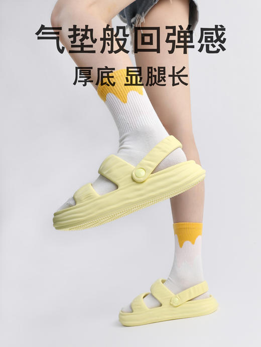 拖鞋女夏季外穿网红ins洞洞鞋踩屎感户外厚底海边沙滩两穿凉鞋女 商品图4