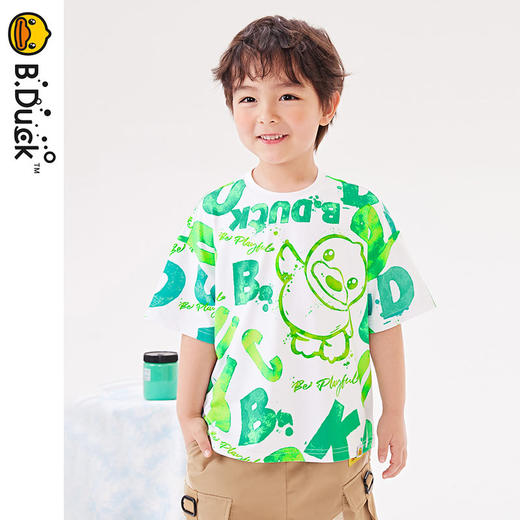 B.Duck小黄鸭童装夏季短袖T恤110-160 BF2401027 商品图3